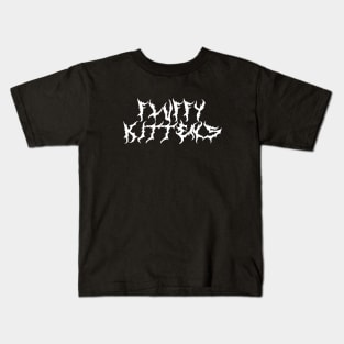 Fluffy Kittens - Metal Logo Kids T-Shirt